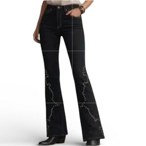 GOGO Black Boot Cut Jeans with Silver Accents